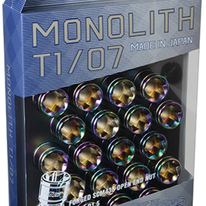 Project Kics WMN04N - PJKWMN04N - Project Kics 14 x 1.5 Neochrome T1/07 Monolith Lug Nuts - 20 Pcs - Shipped in Europe - Tuningsupply.com