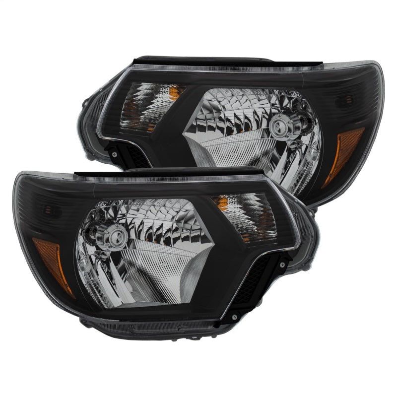 ANZO 111395 - ANZ111395 - ANZO 2012-2015 Toyota Tacoma Crystal Headlights Black - Shipped in Europe - Tuningsupply.com