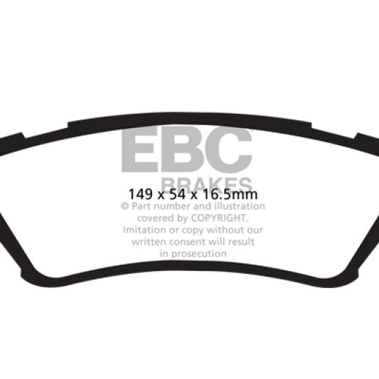 EBC ED91891 - EBCED91891 - EBC 15+ Ford F150 2.7 Twin Turbo (2WD) Extra Duty Rear Brake Pads - Shipped in Europe - Tuningsupply.com