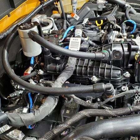 J&L 3073P-C - JLT3073P-C - J&L 2021-2025 Ford Bronco 2.7L 3.0 Oil Separator Passenger Side- Clear Anodized - Shipped in Europe - Tuningsupply.com