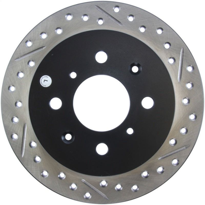 Stoptech 127.40017L - STO127.40017L - StopTech 90-96 Acura Integra / 97-01 Integra (Exc. Type R) Slotted & Drilled Left Rear Rotor - Shipped in Europe - Tuningsupply.com