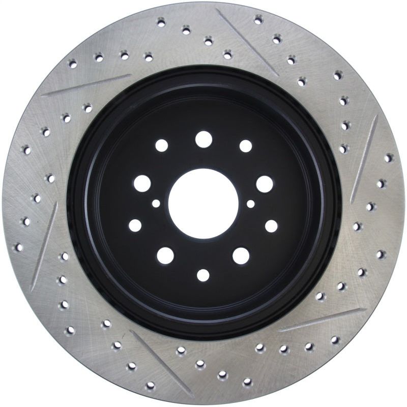 Stoptech 127.44105R - STO127.44105R - StopTech 5/93-98 Toyota Supra Right Rear Slotted & Drilled Rotor - Shipped in Europe - Tuningsupply.com