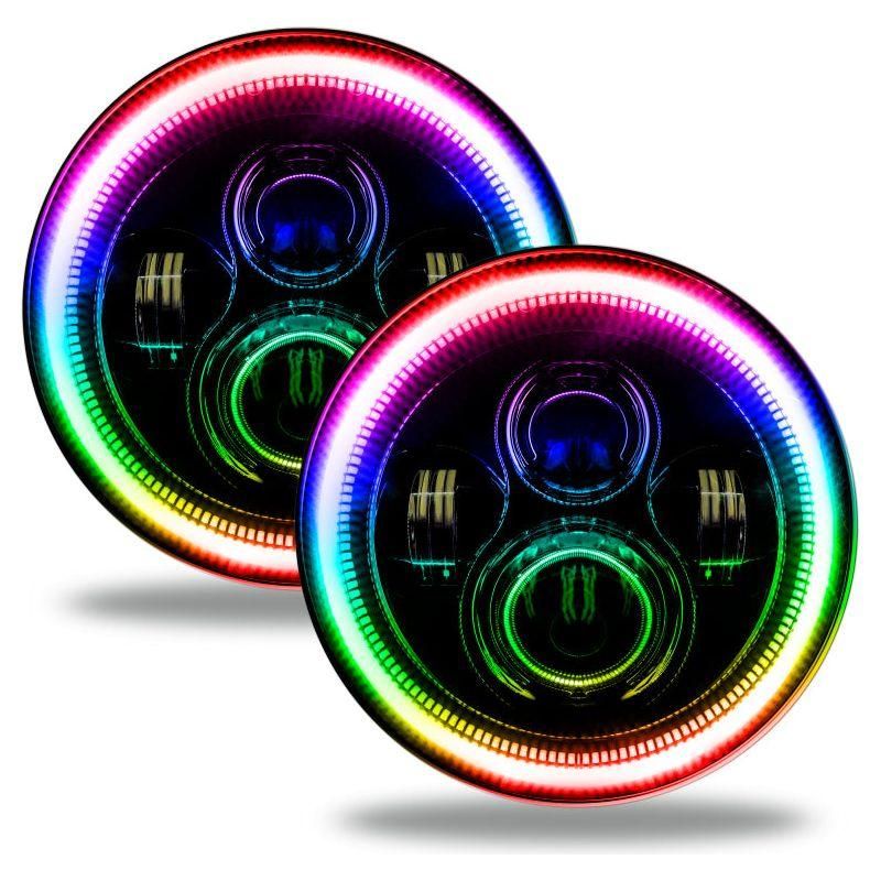 ORACLE Lighting 5769-334 - ORL5769-334 - Oracle 7in High Powered LED Headlights - Black Bezel - ColorSHIFT No Controller - Shipped in Europe - Tuningsupply.com