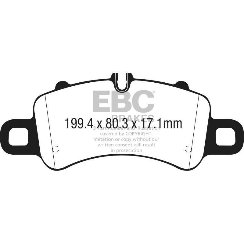EBC DP52307NDX - EBCDP52307NDX - EBC 2016+ Porsche 911 (991/2 w/Cast Iron Rotors) 3.0TT Carrera Bluestuff Front Brake Pads - Shipped in Europe - Tuningsupply.com