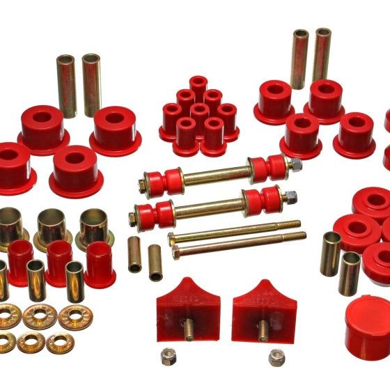 Energy Suspension 5.18104R - ENG5.18104R - Energy Suspension 66-76 Chrysler A Body - Dart/Demon/Duster/Valiant Red Hyper-flex Master Bushing Se - Shipped in Europe - Tuningsupply.com
