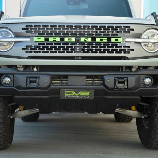 DV8 Offroad LPBR-05 - DVELPBR-05 - DV8 Offroad 2021 Ford Bronco Capable Bumper Slanted Front License Plate Mount - Shipped in Europe - Tuningsupply.com