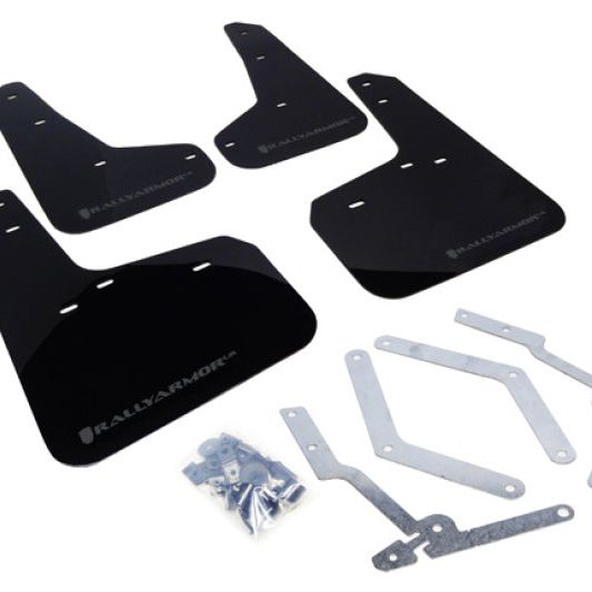 Rally Armor MF27-UR-BLK/GRY - RALMF27-UR-BLK/GRY - Rally Armor 12-19 Ford Focus ST / 16-19 RS Black Mud Flap w/Grey Logo - Shipped in Europe - Tuningsupply.com