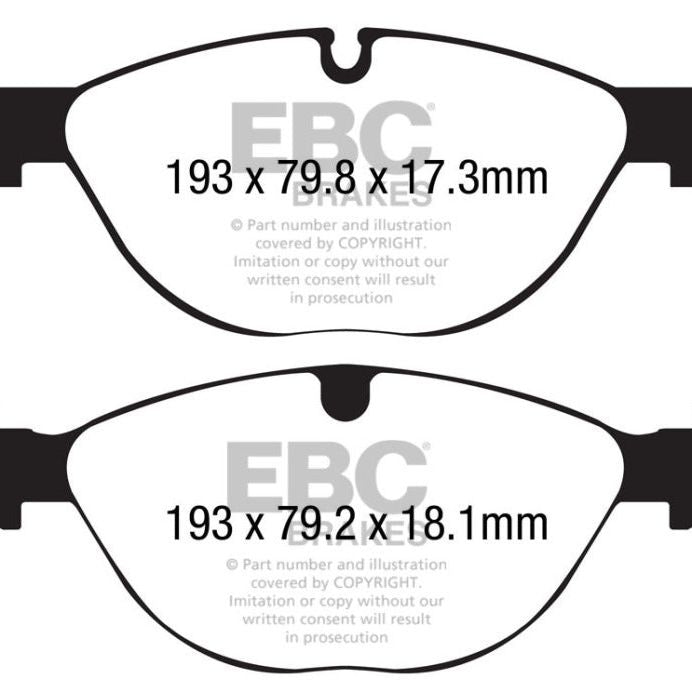EBC DP32191C - EBCDP32191C - EBC 13+ Jaguar F-Type (Cast Iron Only) 3.0 Supercharged (380) Perf Pkg Redstuff Front Brake Pads - Shipped in Europe - Tuningsupply.com