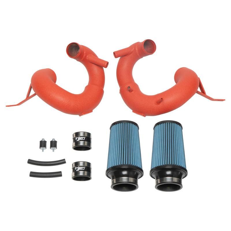 Injen SP1350WR - INJSP1350WR - Injen 18-20 Kia Stinger 3.3L Twin Turbo Wrinkle Red Short Ram Air Intake - Shipped in Europe - Tuningsupply.com