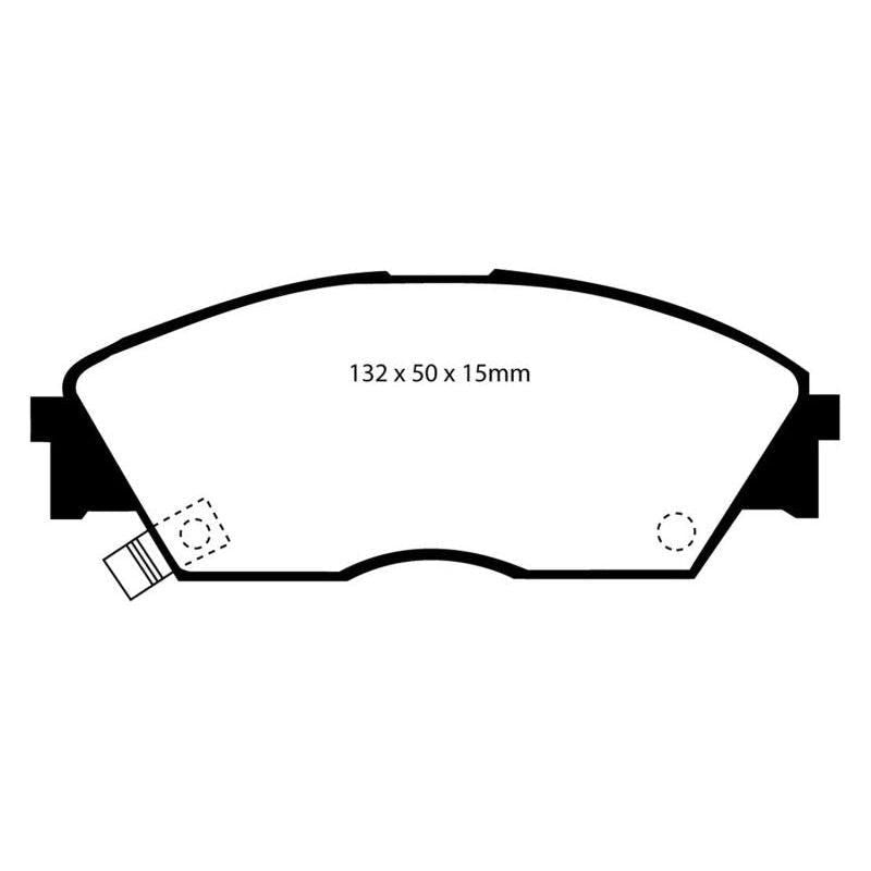 EBC DP4706R - EBCDP4706R - EBC 90-92 Honda Civic CRX 1.6 Si Yellowstuff Front Brake Pads - Shipped in Europe - Tuningsupply.com