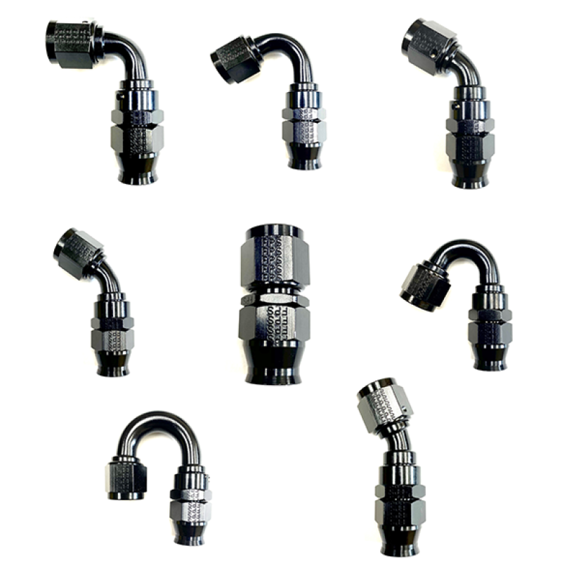 Fragola 681806-BL - FRA681806-BL - Fragola -6AN Real Street x 180 Degree Hose End Black For PTFE Hose - Shipped in Europe - Tuningsupply.com