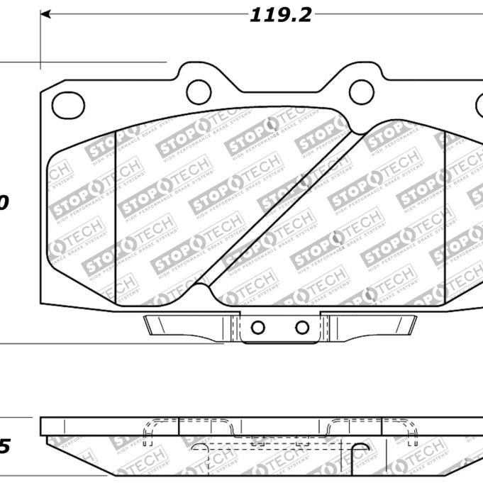 Stoptech 309.06470 - STO309.06470 - StopTech 89-96 Nissan 300ZX Sport Performance Front Brake Pads - Shipped in Europe - Tuningsupply.com