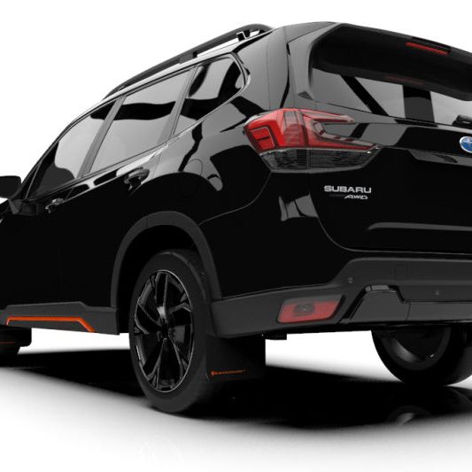 Rally Armor MF52-UR-BLK/OR - RALMF52-UR-BLK/OR - Rally Armor 19-21 Subaru Forester Black UR Mud Flap w/ Orange Logo - Shipped in Europe - Tuningsupply.com