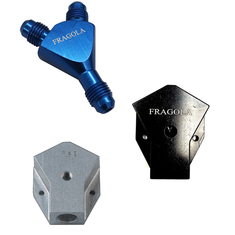 Fragola 900617-BL - FRA900617-BL - Fragola Y-Fitting -16AN Male Inlet x -12AN Male Outlets Black - Shipped in Europe - Tuningsupply.com