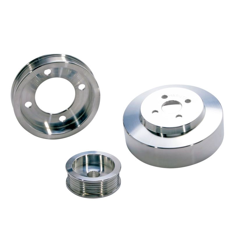 BBK 1554 - BBK1554 - BBK 94-95 Mustang 5.0 Underdrive Pulley Kit - Lightweight CNC Billet Aluminum (3pc) - Shipped in Europe - Tuningsupply.com