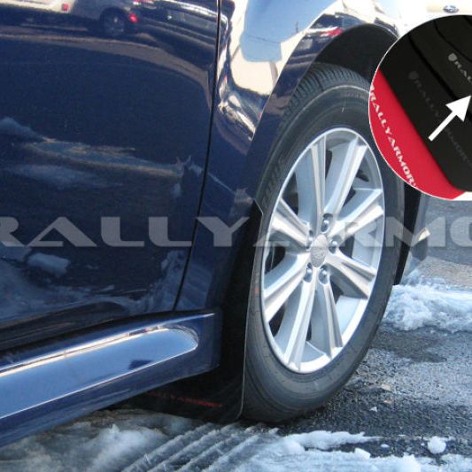Rally Armor MF14-UR-BLK/SIL - RALMF14-UR-BLK/SIL - Rally Armor 10-14 Subaru Legacy Black UR Mud Flap w/ Silver Logo - Shipped in Europe - Tuningsupply.com