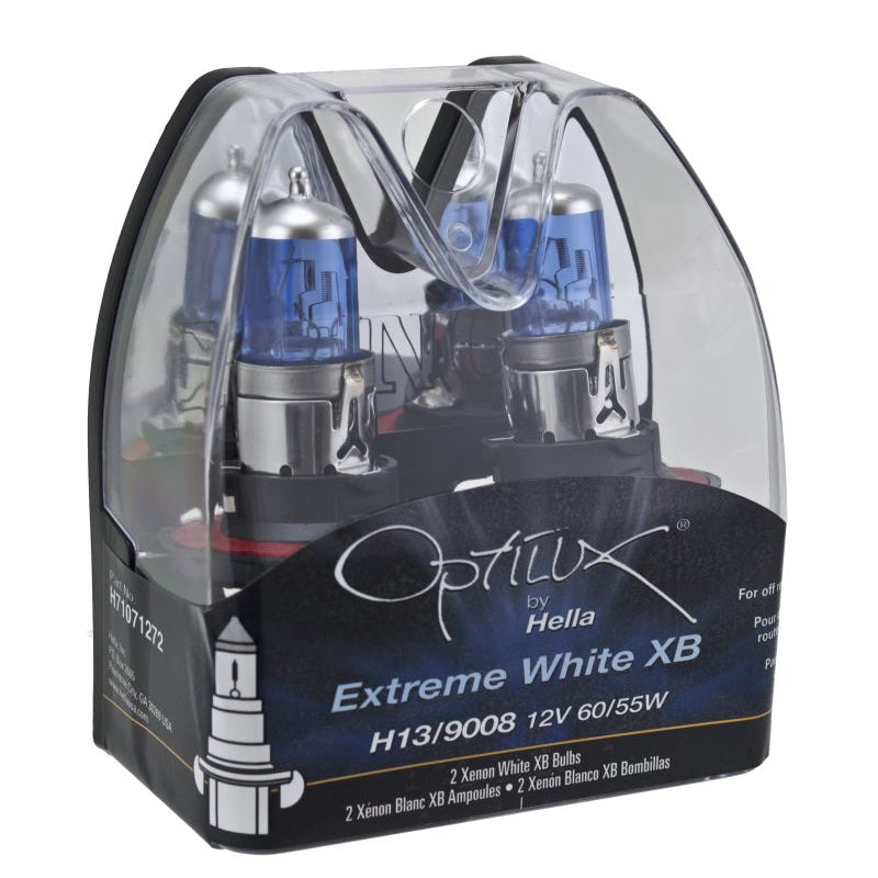 Hella LAH71071272 - HELLAH71071272 - Hella Optilux H13/9008 12V 60/55W XB Xenon White Bulbs (Pair) - Shipped in Europe - Tuningsupply.com