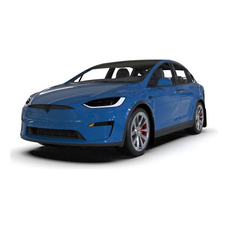 Rally Armor MF102-UR-BLK/MBK - RALMF102-UR-BLK/MBK - Rally Armor 22-26 Tesla Model X Black UR Mud Flap - Metallic Black Logo - Shipped in Europe - Tuningsupply.com