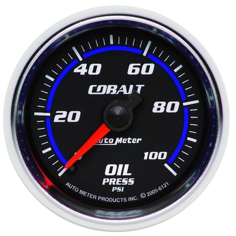 AutoMeter 6121 - ATM6121 - Autometer Cobalt 52mm 100 PSI Mechanical Oil Pressure Gauge - Shipped in Europe - Tuningsupply.com