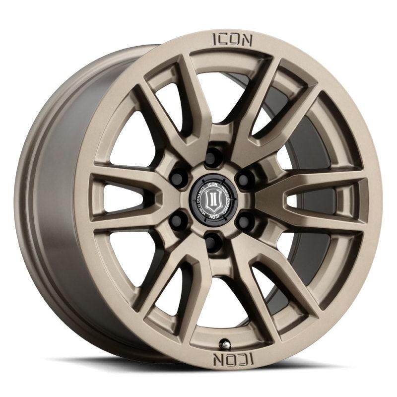 ICON 2417858347BR - ICO2417858347BR - ICON Vector 6 17x8.5 6x5.5 0mm Offset 4.75in BS 106.1mm Bore Bronze Wheel - Shipped in Europe - Tuningsupply.com