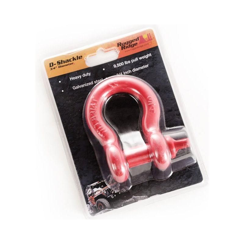 Rugged Ridge 11235.20 - RUG11235.20 - Rugged Ridge Red 9500lb 3/4in D-Ring - Shipped in Europe - Tuningsupply.com