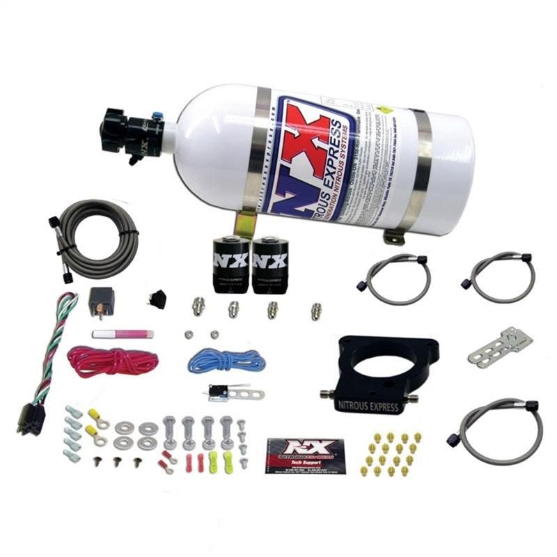 Nitrous Express 20935-10 - NEX20935-10 - Nitrous Express GM LS 78mm 3-Bolt Nitrous Plate Kit (50-350HP) w/10lb Bottle - Shipped in Europe - Tuningsupply.com
