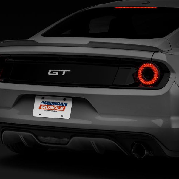 Raxiom 393827 - RAX393827 - Raxiom 15-22 Ford Mustang Halo LED Tail Lights - Gloss Black Housing (Smoked Lens) - Shipped in Europe - Tuningsupply.com