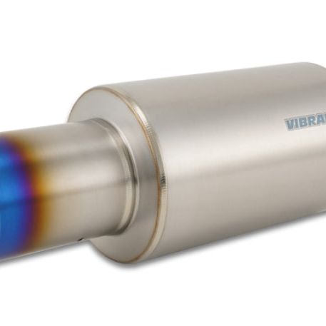 Vibrant 17566 - VIB17566 - Vibrant Titanium Muffler w/Straight Cut Burnt Tip 4in Inlet / 4in Outlet - Shipped in Europe - Tuningsupply.com