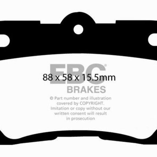 EBC DP41586R - EBCDP41586R - EBC 06-07 Lexus GS300 3.0 Yellowstuff Rear Brake Pads - Shipped in Europe - Tuningsupply.com