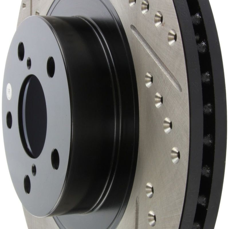 Stoptech 127.47021R - STO127.47021R - StopTech Slotted & Drilled Sport Brake Rotor - Shipped in Europe - Tuningsupply.com