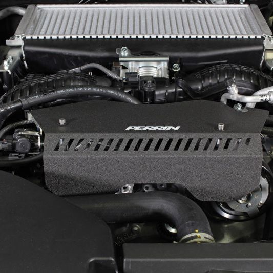 Perrin Performance PSP-ENG-153BK - PERPSP-ENG-153BK - PERRIN 22-25 Subaru WRX Pulley Cover - Black (TALL - For Use w/o PERRIN AOS) - Shipped in Europe - Tuningsupply.com