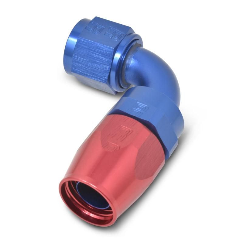 Russell 610160 - RUS610160 - Russell Performance -6 AN Red/Blue 90 Degree Full Flow Hose End - Shipped in Europe - Tuningsupply.com