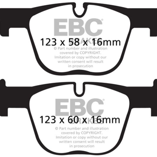 EBC DP32131C - EBCDP32131C - EBC 12+ BMW 335 3.0 Turbo (F30) Redstuff Rear Brake Pads - Shipped in Europe - Tuningsupply.com