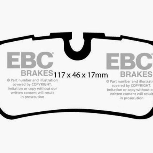 EBC DP61542 - EBCDP61542 - EBC 05-10 Land Rover LR3 4.4 Greenstuff Rear Brake Pads - Shipped in Europe - Tuningsupply.com