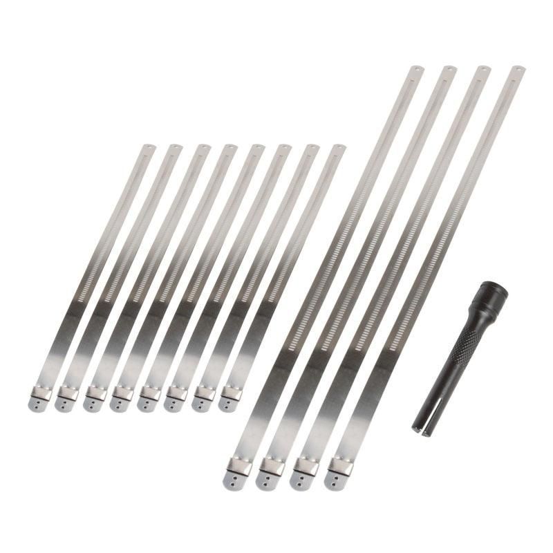 DEI 10219 - DEI10219 - DEI Stainless Steel Positive Locking Tie & Tool Kit - 8in (8 Pack) & 14in (4 Pack) - Shipped in Europe - Tuningsupply.com