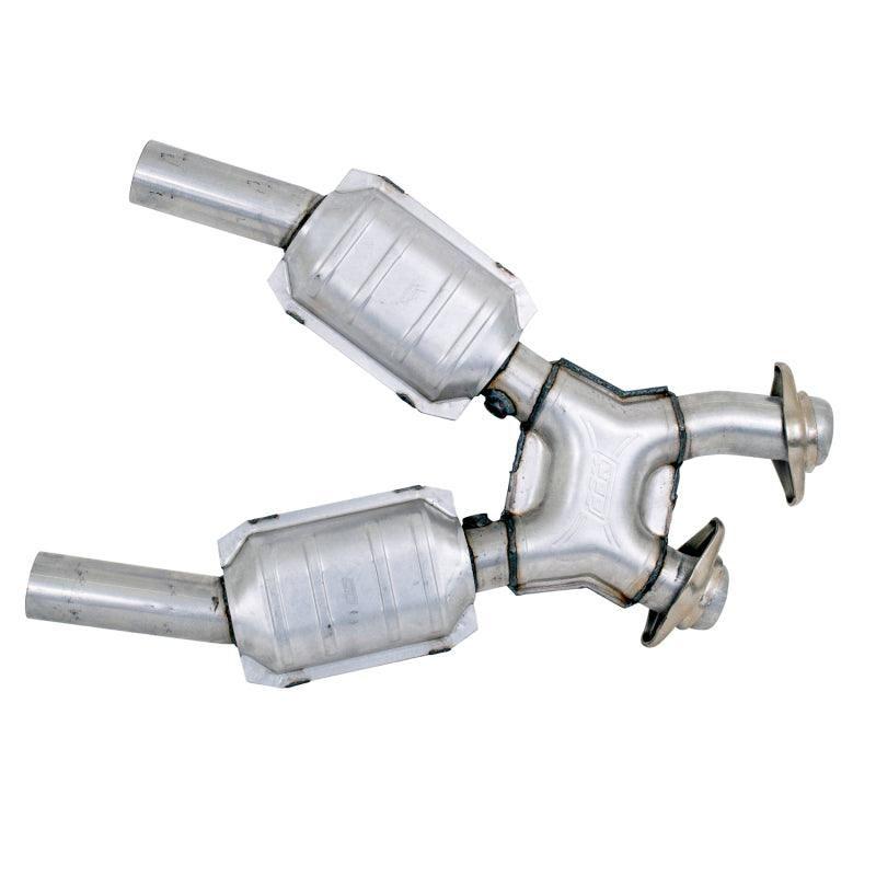BBK 1670 - BBK1670 - BBK 99-04 Mustang 4.6 GT / Cobra High Flow X Pipe With Catalytic Converters - 2-1/2 - Shipped in Europe - Tuningsupply.com