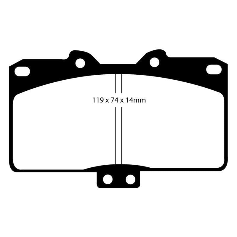 EBC DP31097C - EBCDP31097C - EBC 91-93 Dodge Stealth 3.0 4WD Redstuff Front Brake Pads - Shipped in Europe - Tuningsupply.com