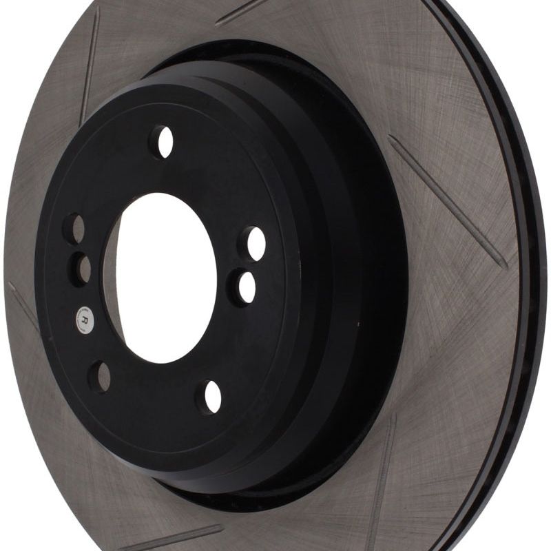 Stoptech 126.34054SR - STO126.34054SR - StopTech Power Slot 01-07 BMW M3 (E46) / 00-04 BMW M5 (E39) Rear Right Slotted Rotor - Shipped in Europe - Tuningsupply.com