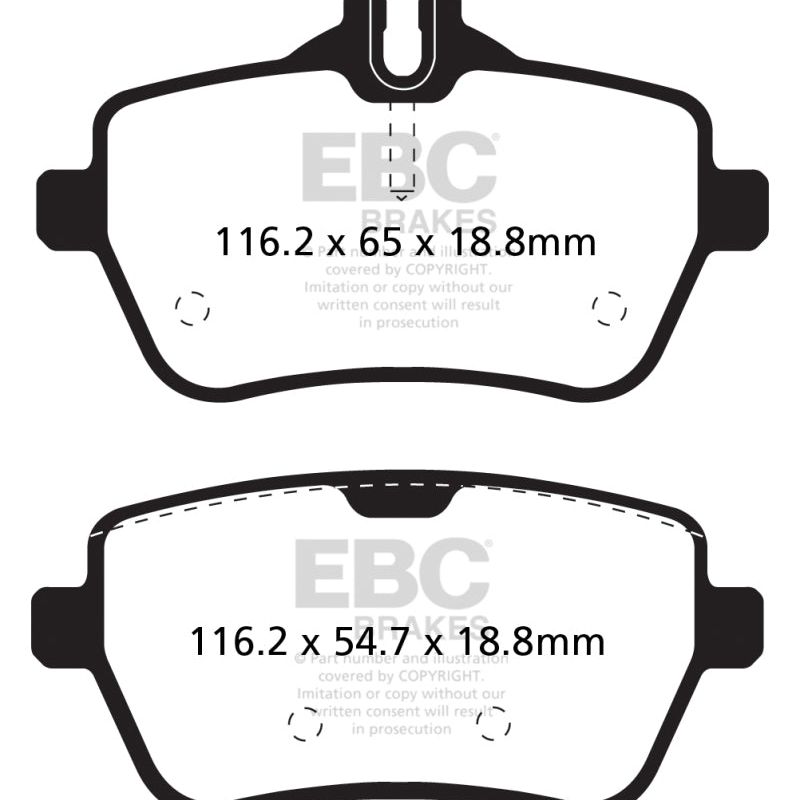 EBC DP32180C - EBCDP32180C - EBC 14+ Mercedes-Benz S550 4.7 Twin Turbo Redstuff Rear Brake Pads - Shipped in Europe - Tuningsupply.com