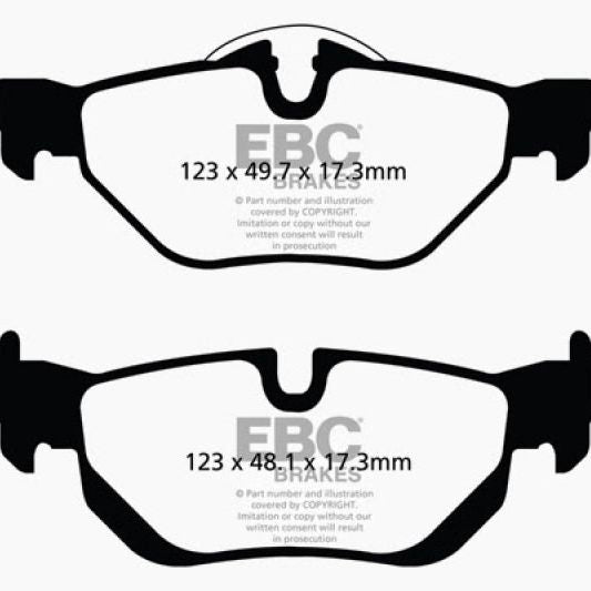 EBC DP32069C - EBCDP32069C - EBC 13+ BMW X1 2.0 Turbo (28i) Redstuff Rear Brake Pads - Shipped in Europe - Tuningsupply.com