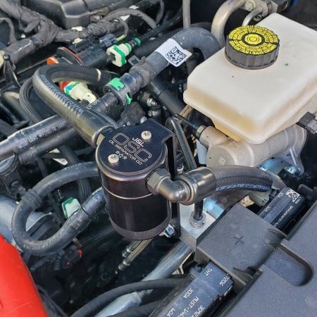 J&L 3075P-B - JLT3075P-B - J&L 2021.5-2024 Ford Bronco 2.3L EcoBoost Oil Separator 3.0 Passenger Side - Black Anodized - Shipped in Europe - Tuningsupply.com