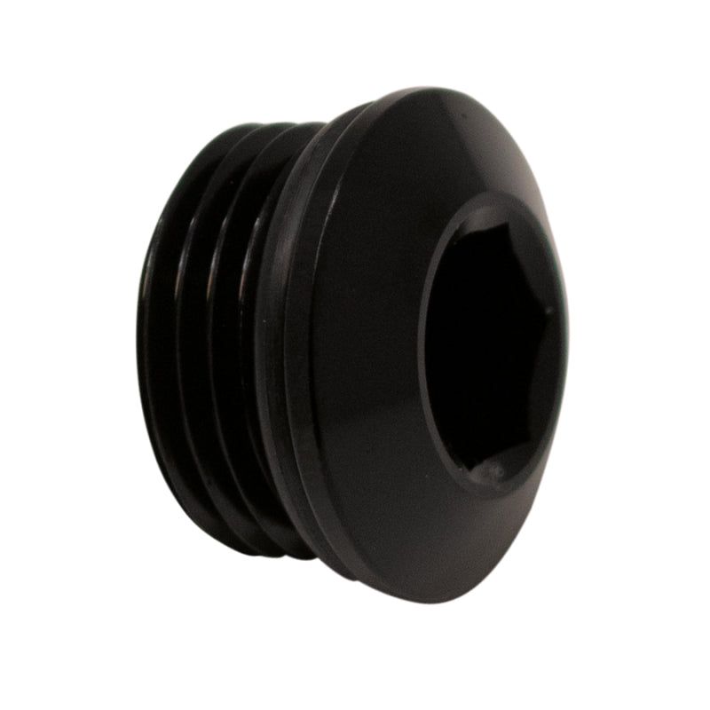DeatschWerks 6-02-0718-B - DWK6-02-0718-B - DeatschWerks 8AN ORB Male Plug Low Profile Internal Allen/Hex (Incl O-Ring) Anodized Matte Black - Shipped in Europe - Tuningsupply.com