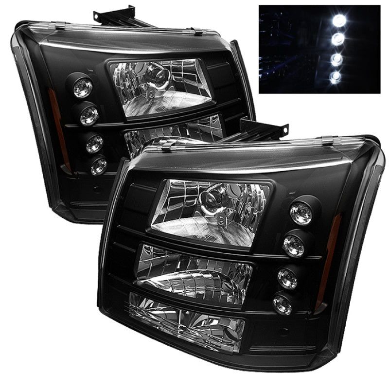 SPYDER 5012395 - SPY5012395 - Spyder Chevy Silverado 1500/2500 03-06 Bumper Lights Crystal Headlights Blk HD-YD-CS03-1PC-AM-BK - Shipped in Europe - Tuningsupply.com