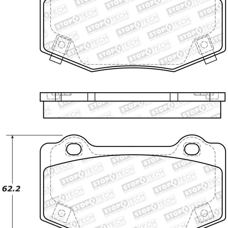 Stoptech 309.17180 - STO309.17180 - StopTech 14-18 Chevy Corvette Sport Performance Rear Brake Pads - Shipped in Europe - Tuningsupply.com