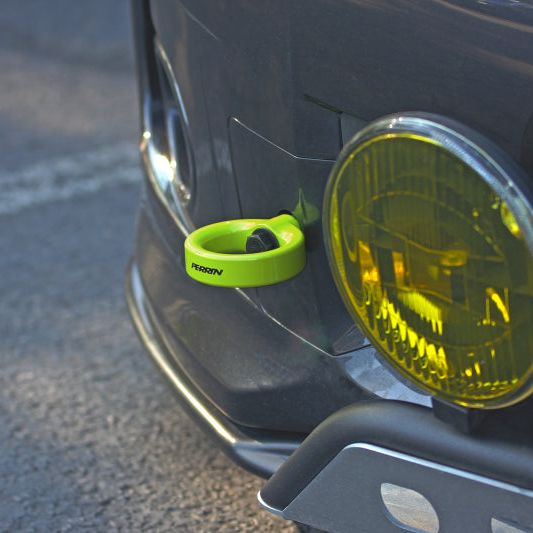 Perrin Performance PSP-BDY-231NY - PERPSP-BDY-231NY - PERRIN 08-14 Subaru WRX & STI / 08-11 Impreza / 05-09 Legacy Tow Hook Kit (Front) - Neon Yellow - Shipped in Europe - Tuningsupply.com
