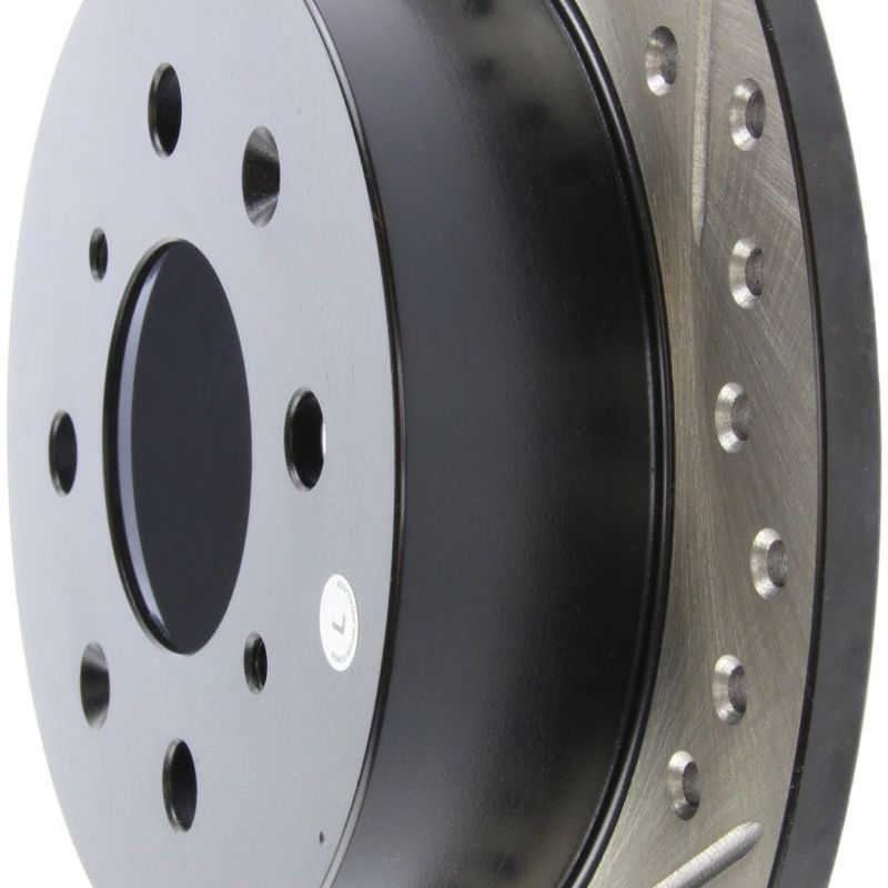Stoptech 127.40017L - STO127.40017L - StopTech 90-96 Acura Integra / 97-01 Integra (Exc. Type R) Slotted & Drilled Left Rear Rotor - Shipped in Europe - Tuningsupply.com