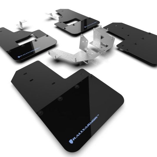 Rally Armor MF85-RB-PL-ABL - RALMF85-RB-PL-ABL - Rally Armor 21-25 Ford Bronco (Plstc Bmpr + RB - NO Rptr/Sprt) Blk Mud Flap w/Area Blue Logo - Shipped in Europe - Tuningsupply.com