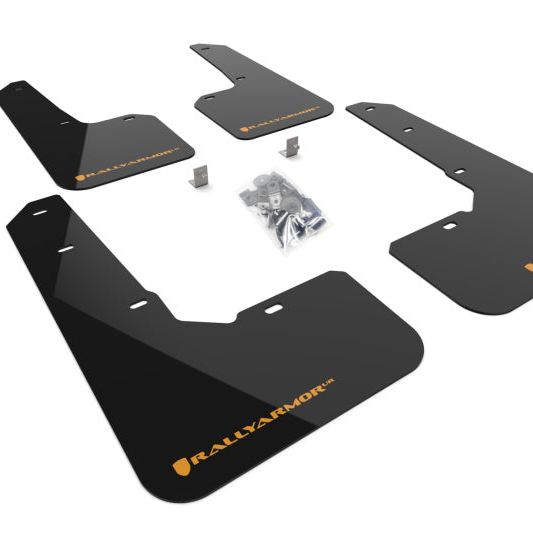 Rally Armor MF76-UR-BLK/WOR - RALMF76-UR-BLK/WOR - Rally Armor 22-25 Subaru Outback Wilderness Black Mud Flap Wild Orange Logo - Shipped in Europe - Tuningsupply.com