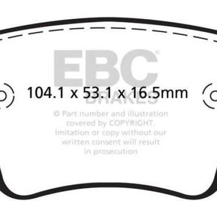 EBC UD1779 - EBCUD1779 - EBC 15-21 Volkswagen GTi 2.0 Turbo Ultimax2 Rear Brake Pads - Shipped in Europe - Tuningsupply.com