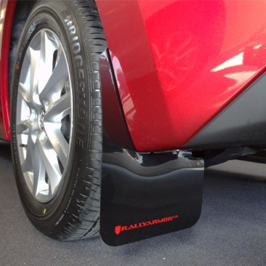 Rally Armor MF31-UR-BLK/GRY - RALMF31-UR-BLK/GRY - Rally Armor 14-18 Mazda3 Black UR Mud Flap w/Grey Logo - Shipped in Europe - Tuningsupply.com